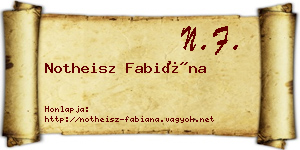 Notheisz Fabiána névjegykártya
